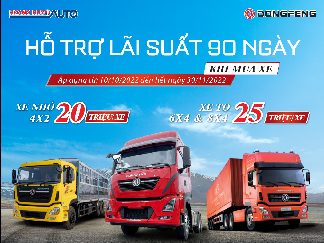 Hoang Huy Dongfeng siêu hỗ trợ lãi suất khủng duy nhất trong năm